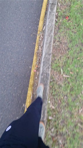 Walking on a Narrow Curb POV | Improving My Balance and Coordination | Satisfying Outdoor Walk