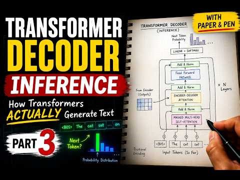 Transformer Arch Decoder Inference [with Paper & Pen] -How Transformers ACTUALLY Generate Text Part3