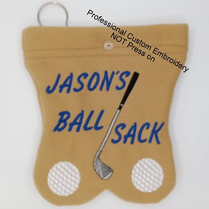 Personalized Golf Ball Bag: Embroidered Ball Sack, Funny Golfer Gift - Etsy