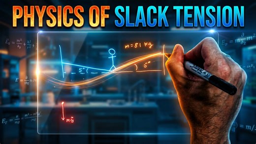 Calculating tension in a slack line explained simply