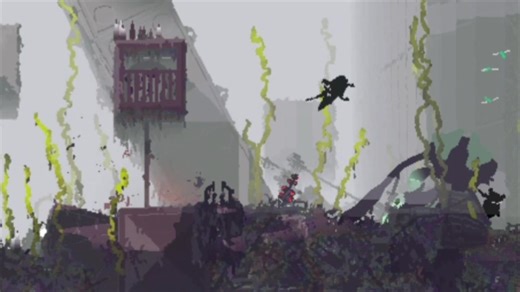 From one of my streams. Moss got launched so hard she became a smear frame. #rainworld #rainworldclips #slugpups