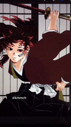 This is only my second time drawing anime digitally so pls be nice :) #kimetsu_no_yaiba #draw #procreate #artist #fyp