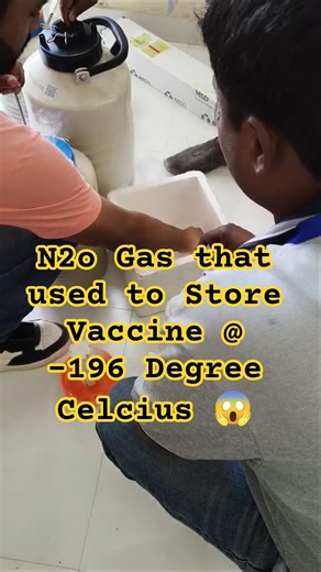 Liquid Nitrogen container Vaccination work✅ #vaccine #nitrogen #liquid #water