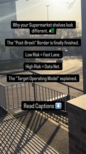 Student in UK on Instagram: "Brexit happened years ago, but the actual border checks kept getting delayed. Until now. The “Transition Period” is officially dead. 🇬🇧 ⠀ THE DEEP ANALYSIS: This week saw the final calibration of the “Border Target Operating Model” (BTOM). This is not just about stamping passports. It is a fundamental shift in UK Biosecurity. ⠀ We have moved from a “Frictionless” border (EU Single Market) to a “Risk-Based” Border. • The Mechanism: Imports are now categorized. “Medi