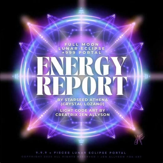 ✨ Part 3 of the Energy Report ✨ Light Code Art by Creatrix Jen Allson