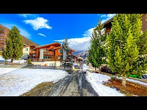 Saas-Fee is a beautiful Swiss village high up in the Swiss Alps 🇨🇭 Swiss winter ❄️