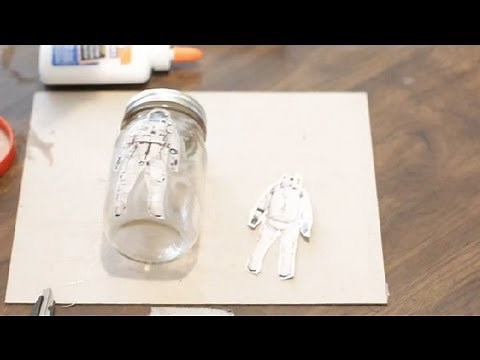 Ideas to Decoupage a Glass Jar With Scrapbook Paper : Paper Crafts