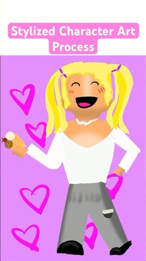 Stylized Roblox Character Art Process
