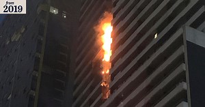 'Same as Grenfell Tower': Cladding fears as fire rips through Melbourne CBD apartment building