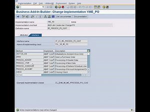 SAP Tutorial - Explanation of BADI on Create and Change PO