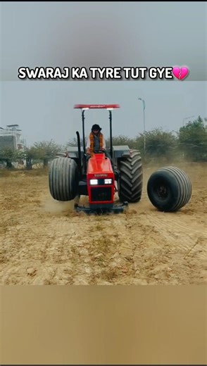 SWARAJ KE TYRE TUT GYE 💔 #nishudaswal #rohitdeshwal #tractor #automobile #shortsfeed #shorts #viral