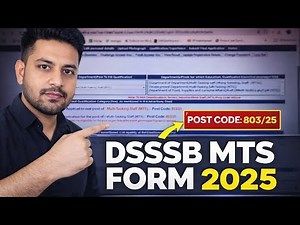 How to Fill DSSSB MTS Form 2026 | Post Code 803/25 | Complete Guide Step-by-Step full process ✅️