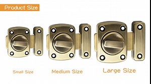 Alise Gate Latch Slide Bolt Latches Lock,Large Size Safety Double Sided Gate Hardware,SUS304 Stainless Steel for Storage Box, Cabinet,Shed Door Plating Black,78mmx65mm MS250U-B