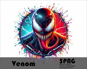 5 PNG Venom Png Kids Hero Png Venom Snake Png Hero Man Png Watercolor Splash Transparent Png File for Sublimation 300 Dpi File Download - Etsy