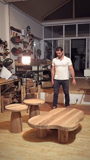 Ivan N. Alentijev | Designer & Studio Owner | Test fitting the new set of upcoming custom made coffee tables — all in solid walnut, ready for @odiesoil.eu finish. Can’t wait to see them... | Instagram
