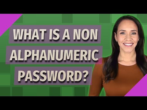 What is a non alphanumeric password?
