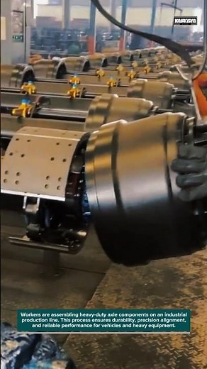 Heavy Machinery Assembly Line | Industrial Axle Installation Process ⚙️