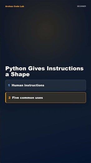 Python Gives Instructions a Shape