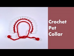 How to crochet pet collar | creamy lace pet collar crochet
