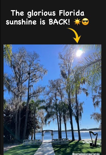 Married Life for the bride! at @Paradise Cove Orlando #floridawedding #marriedlife #weddingharpist #orlandowedding #orlandoharpist