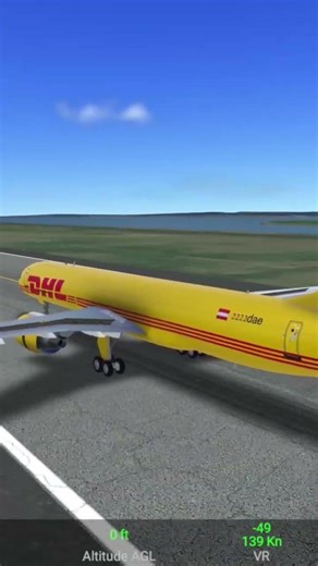 DHL Boeing 757-200F landing at Sydney INTL