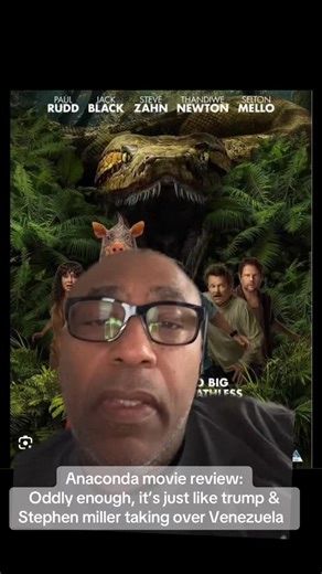 Author Myron J Clifton | My review of the new anaconda movie: The pig on Jack Black’s head is similar to Stephen Miller on Trump’s demented head. And that’s the... | Instagram