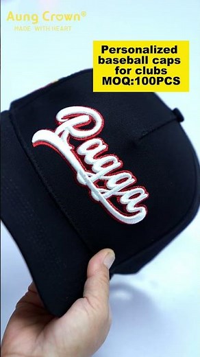 Watch the making of our custom baseball caps, featuring bold 3D embroidered logos on the front.