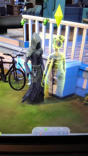 she's trying to make a friend you guys. 🥹 #funnygameplay #thesims4 #grimreaper #ts4 #ghostsim