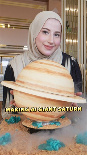 Tasyi Athasyia on Instagram: "FINALLY MAKING GIANT SATURNUS 💕💕 akhirnya selesai jugaa semua planet2 inii🥹 Gimana menurut kalian udh mirip atau belum? Rating nya brp? #saturnus #ai #Aifood #chocolate #recipe"