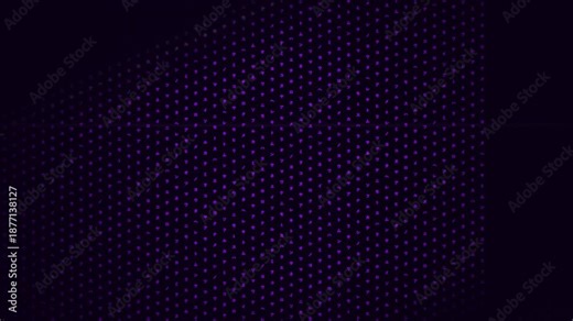 Abstract digital matrix code rain in purple. Falling Japanese Katakana characters data stream loop in 4K for cyberpunk, synthwave, and gaming projects
