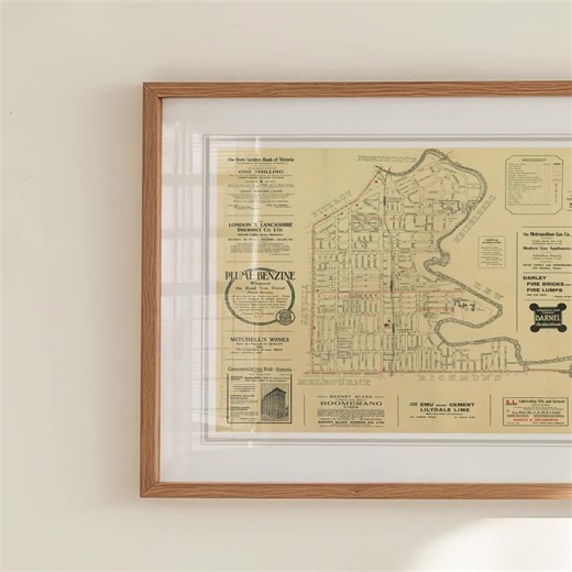Vintage Gardenvale & North Brighton Regional Map - Etsy