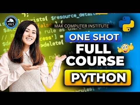 Python One Shot Full Course Learn Python from Scratch to Advanced Beginner Friendly