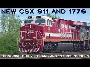New CSX 911 and 1776 Locomotives + NS Train w DPU's