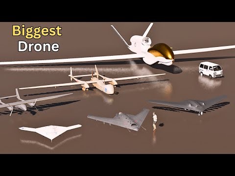 Military DRONE Size Comparison | RQ-4 vs Bayraktar