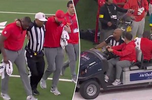 Referee carted off during Bills-Texans ‘TNF’ game in scary moment