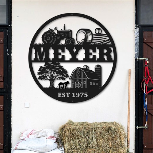 Personalized Metal Farm Sign: Custom Ranch Gate Decor - Etsy UK