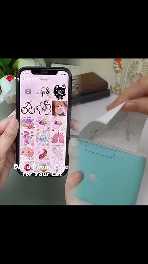 DIY a phone case with Phomemo M02 mini printer! #phomemo #labelprinter #sticker