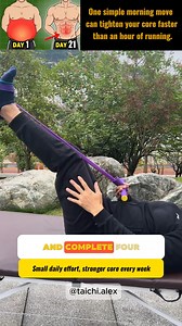 Strengthen your core at home with just one resistance move. Do this every morning and feel your waist get lighter each week. Comment “BAND” to get the resistance band link. #corestrength #morningroutine #homeworkout #bellyfatloss #resistancebandtraining | Healing Taichi