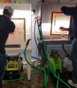 Highlights from the Pre-Press Section of our 3 day Pro Hands on Screen Printing Class. You will coat, align artwork, expose, develop, tape up, setup, register, tear down and reclaim screens 3 times, over 3 days with Your Own Hands. No boring lectures, or lengthy demonstrations. Check out our page for more Highlights from this weekends class. | Kolormatrix Screen Print Superstore