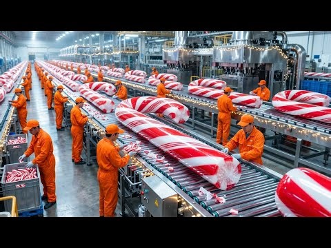 Inside the Candy Cane Factory | The Real Process Behind Christmas Candy