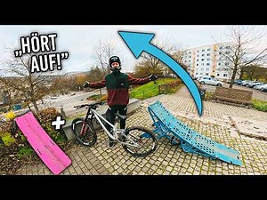 MTB Street Gaps with Downhill Bike & 2 Large Backpack Ramps! Part 5 (Jena)