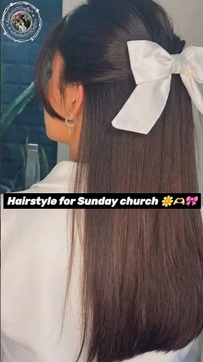 Hairstyles for Sunday church 🌼 🫶 🎀 #church #Sunday #hairstyletutorial