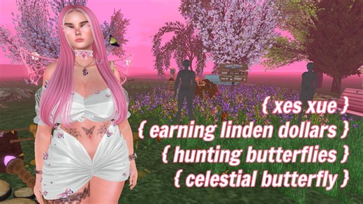 How To Earn Linden Dollars in Second Life? Celestial Butterfly at The Grind, Gaming Cafe & Hangout!