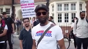 580K views · 11K shares | A powerful speech by an angry protestor who wants justice for the Grenfell Tower victims, and demands the perpetrators of corporate manslaughter to be jailed. #GrenfellTowerFire [Credit: Ahmed Faid] | 5Pillars | Facebook