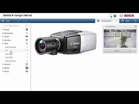 Bosch DINION IP starlight - VCA configuration