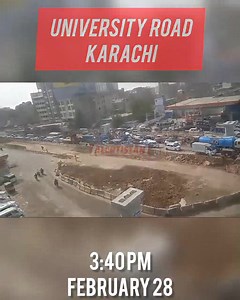 Alertistan Road Block Alert | University Road, Karachi Protest against water shortage near PARCO fuel pump at University Road. Please avoid this route - Alertistan report #Alertistan | #Karachi | #RoadBlockAlert | #TrafficAlert | #ProtestAlert (🎥 Hamza Ali) | Alertistan