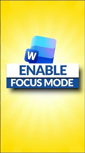 How To Enable Focus Mode in Microsoft Word #microsoftword #wordtutorial #wordtips