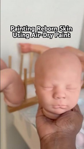 How to Paint Realistic Skin Layers on a Reborn Baby #shorts #rebornartist #reborn #reborndoll #art