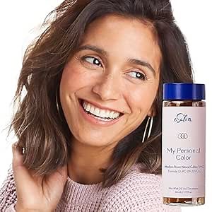 eSalon Permanent Hair Color & Hair Dye Complete Kit - Medium Brown Natural Golden - Personal Colorist Kit for Up To 100% Gray Coverage for All Hair Types - Professional-Grade Ammonia-Free Hair Dye