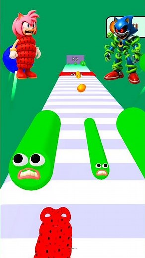 HELP! METAL SONIC TURNED EVIL SLIME & CHASES AMY! 😰🐍 WORM 3D #gaming #shorts #shortfeed #viralshorts